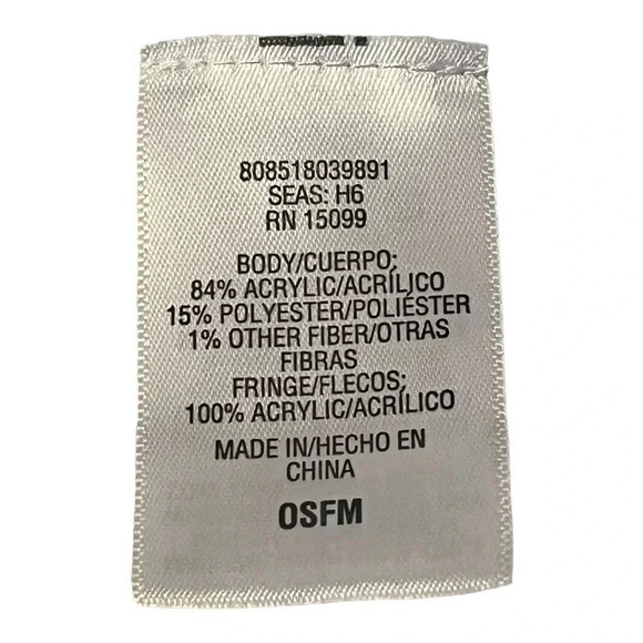 GORGEOUS WINTER SNOWFLAKE SCARF WHITE SILVER GOLD METALLIC FRINGE ONE SIZE - Picture 5 of 6